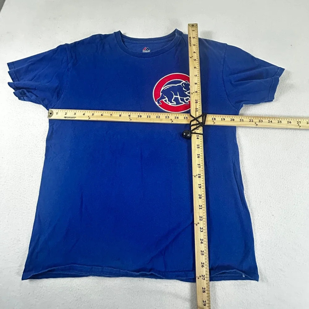Majestic Chicago‎ Cubs Kris Bryant 17 Youth T Shirt Size Large Blue Baseball
